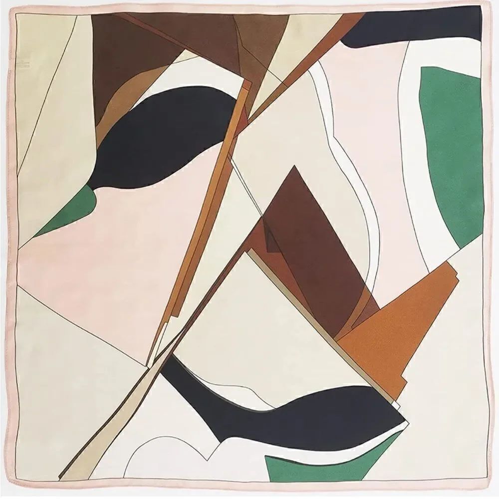 Abstract Silky Scarf  - Picture 2 of 4